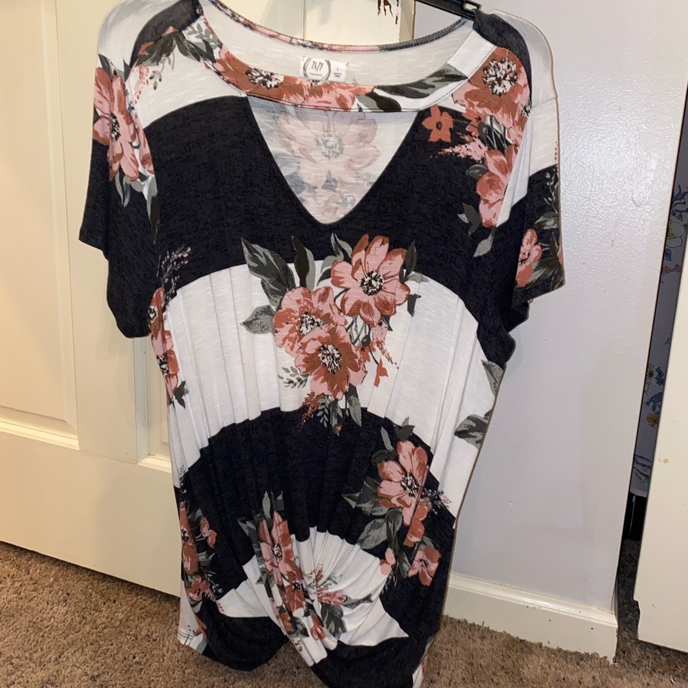Short sleeve cut out shirt